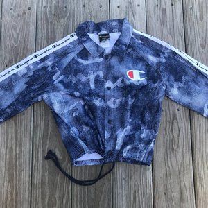 Champion Cropped Coaches Zipper Tape Jacket